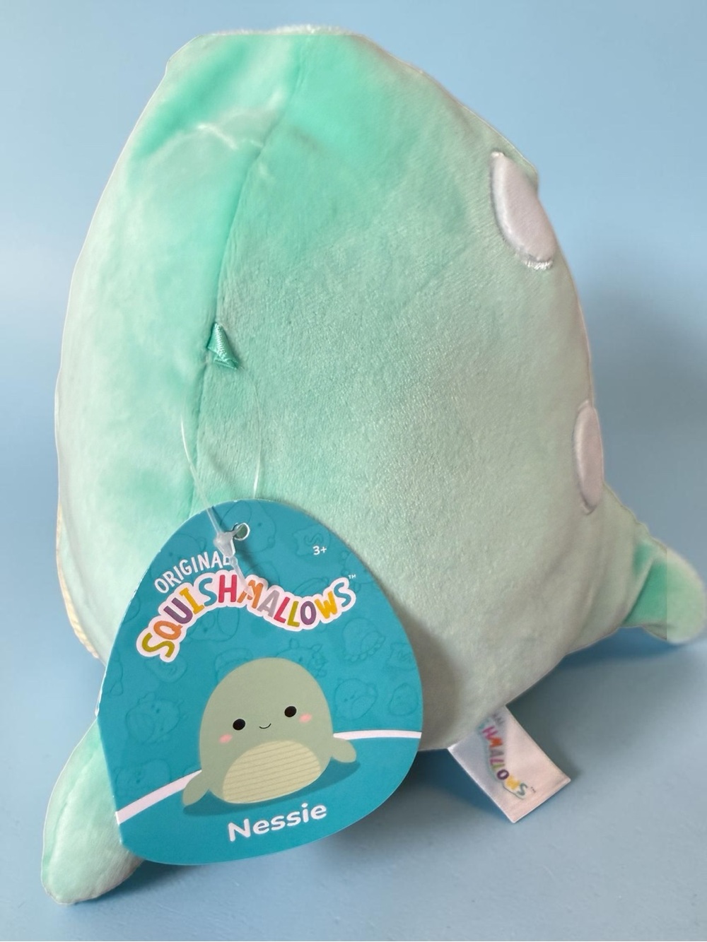 Squishmallows “Nessie” Plush with Cream Belly and Pink Cheeks - Picture 2 of 3
